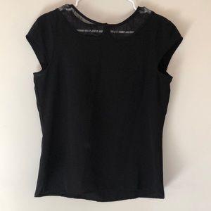 Loft Lace Top Cap Sleeve Blouse